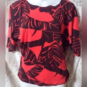 Vintage Fun Lovers Size 12 Red and Black Print